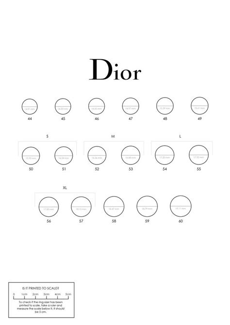 dior ring with dior on it|dior ring size chart.